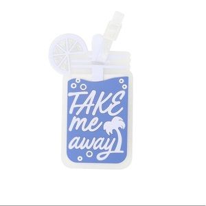 3/$15 Path Luggage Clear Purple Tag Take Me Away
